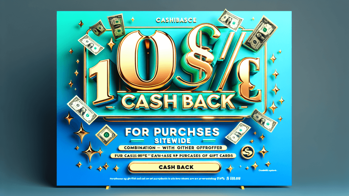 1% Cash Back for Purchases Sitewide